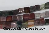 CCU46 15.5 inches 6*6mm cube Indian agate beads wholesale