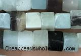 CCU460 15.5 inches 4*4mm cube amazonite beads wholesale