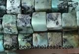 CCU461 15.5 inches 4*4mm cube African turquoise beads wholesale