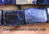 CCU651 15.5 inches 10*14mm - 11*15mm cuboid sodalite beads