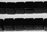 CCU82 15.5 inches 12*12mm cube black agate beads wholesale