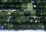 CCU893 15 inches 4mm faceted cube jade beads