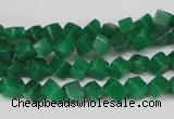 CCU92 15.5 inches 4*4mm cube dyed white jade beads wholesale