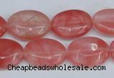 CCY158 15.5 inches 15*20mm oval cherry quartz beads wholesale