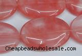 CCY160 15.5 inches 22*33mm oval cherry quartz beads wholesale