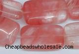 CCY162 15.5 inches 20*30mm rectangle cherry quartz beads wholesale