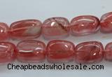 CCY51 15.5 inches 9*15mm nugget cherry quartz beads wholesale