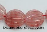 CCY53 15.5 inches 20mm flat round cherry quartz beads wholesale