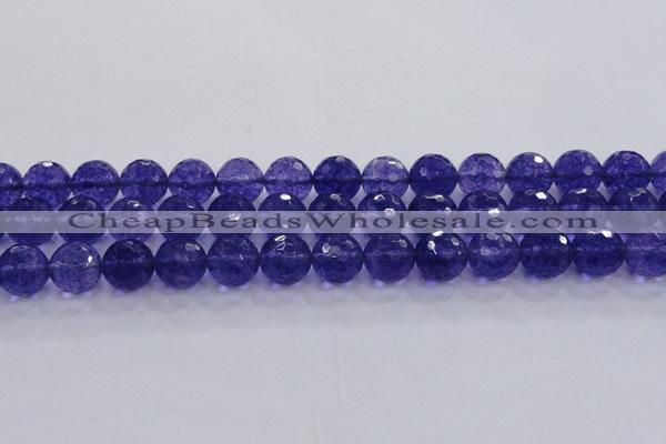 CCY607 15.5 inches 18mm faceted round blue cherry quartz beads