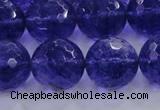 CCY608 15.5 inches 20mm faceted round blue cherry quartz beads