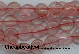 CCY61 15.5 inches 10mm flat round cherry quartz beads wholesale