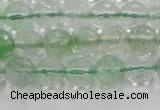 CCY612 15.5 inches 8mm faceted round green cherry quartz beads