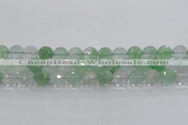 CCY617 15.5 inches 18mm faceted round green cherry quartz beads