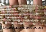 CCY630 15.5 inches 4mm round volcano cherry quartz beads wholesale