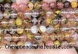 CCY643 15.5 inches 10mm round volcano cherry quartz beads