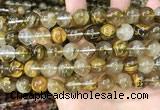 CCY649 15.5 inches 12mm round volcano cherry quartz beads