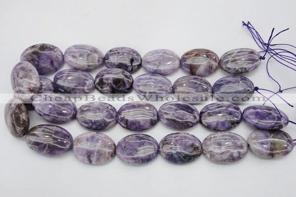 CDA303 15.5 inches 22*30mm oval dyed dogtooth amethyst beads