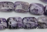 CDA310 15.5 inches 13*18mm rectangle dyed dogtooth amethyst beads