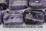 CDA311 15.5 inches 18*25mm rectangle dyed dogtooth amethyst beads