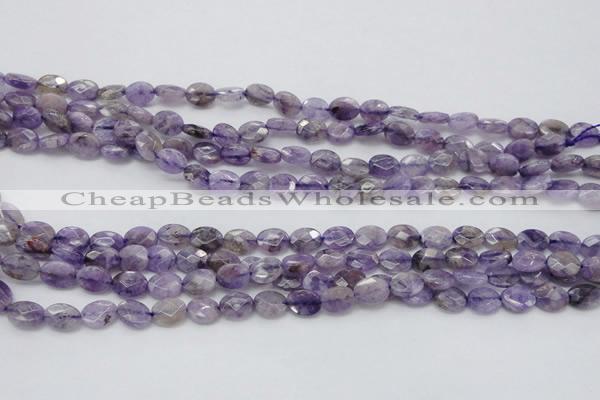 CDA322 15.5 inches 7*9mm faceted oval dyed dogtooth amethyst beads