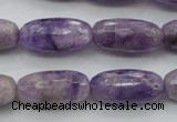 CDA338 15.5 inches 10*22mm faceted drum dyed dogtooth amethyst beads