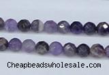 CDA58 15.5 inches 6mm faceted round dogtooth amethyst beads