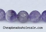 CDA62 15.5 inches 14mm faceted round dogtooth amethyst beads