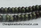 CDB201 15.5 inches 5*8mm rondelle natural dragon blood jasper beads