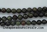 CDB228 15.5 inches 6mm round natural dragon blood jasper beads