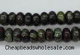 CDB234 15.5 inches 6*10mm rondelle natural dragon blood jasper beads