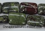 CDB244 15.5 inches 18*25mm rectangle natural dragon blood jasper beads