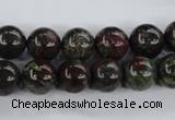 CDB253 15.5 inches 12mm round natural dragon blood jasper beads