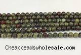 CDB342 15.5 inches 8mm round dragon blood jasper beads wholesale