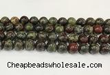 CDB344 15.5 inches 12mm round dragon blood jasper beads wholesale