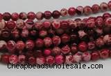 CDE01 15.5 inches 4mm round dyed sea sediment jasper beads