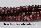 CDE06 15.5 inches 4*8mm rondelle dyed sea sediment jasper beads