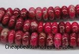 CDE07 15.5 inches 5*10mm rondelle dyed sea sediment jasper beads