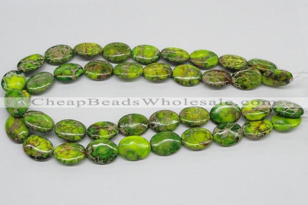 CDE100 15.5 inches 18*25mm oval dyed sea sediment jasper beads