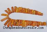 CDE1001 Top drilled 9*15mm - 10*45mm sticks sea sediment jasper beads