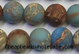 CDE1032 15.5 inches 8mm round matte sea sediment jasper beads