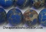 CDE1044 15.5 inches 12mm round matte sea sediment jasper beads