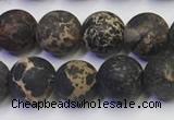 CDE1047 15.5 inches 8mm round matte sea sediment jasper beads