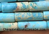 CDE1103 15.5 inches 4*13mm tube sea sediment jasper beads