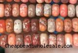 CDE1250 15.5 inches 2.5*4mm rondelle sea sediment jasper beads