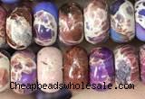 CDE1270 15.5 inches 5*8mm rondelle sea sediment jasper beads