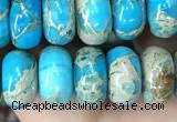 CDE1280 15.5 inches 6*10mm rondelle sea sediment jasper beads