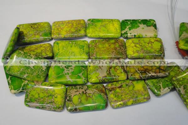 CDE130 15.5 inches 30*45mm rectangle dyed sea sediment jasper beads