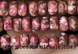 CDE1358 15.5 inches 2.5*4mm rondelle synthetic sea sediment jasper beads