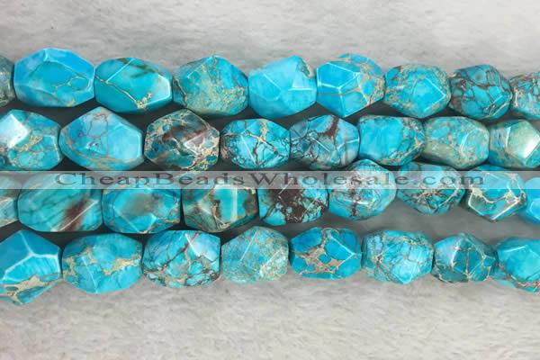 CDE1361 15.5 inches 15*20mm faceted nuggets sediment jasper beads