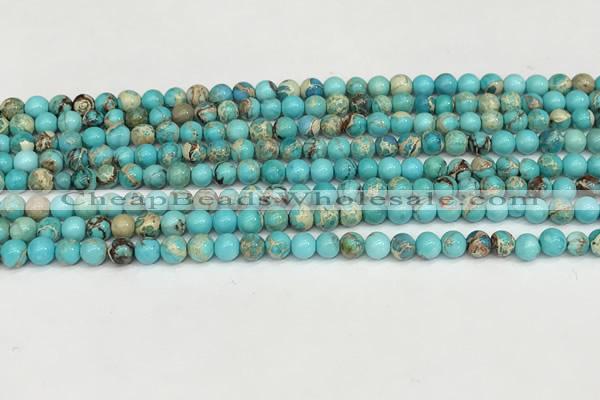 CDE1366 15.5 inches 4mm round sea sediment jasper beads wholesale